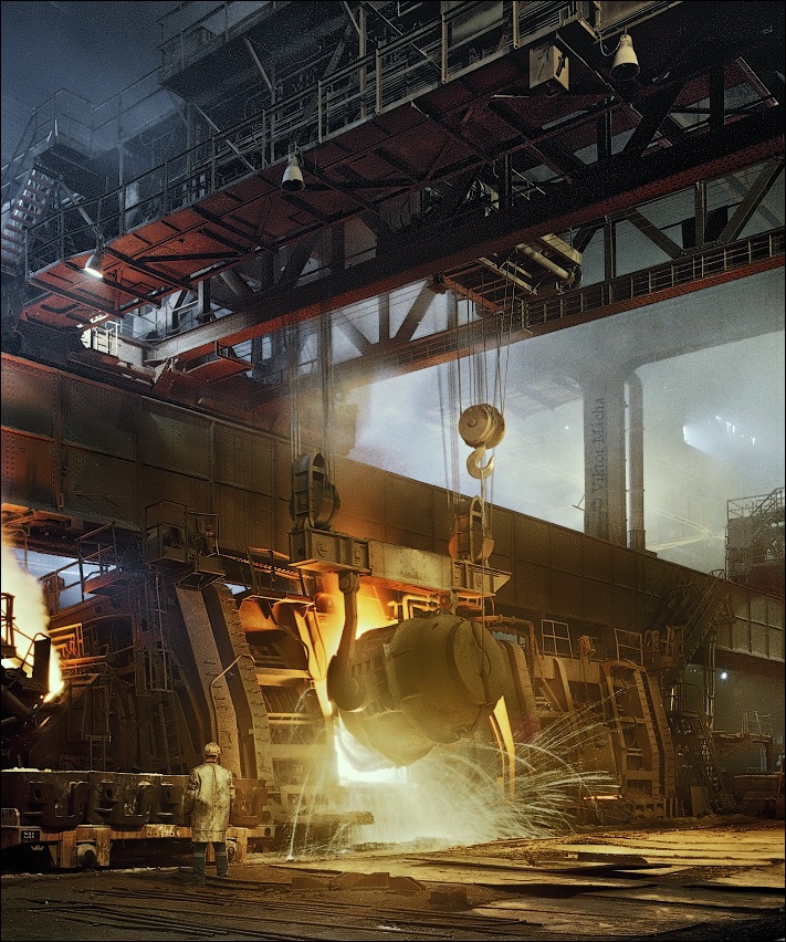 ArcelorMittal Ostrava, harging the tandem furnace