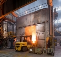 Teksid Poland, tapping the induction furnace