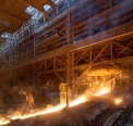 Serov metallurgical plant, work at the blast...